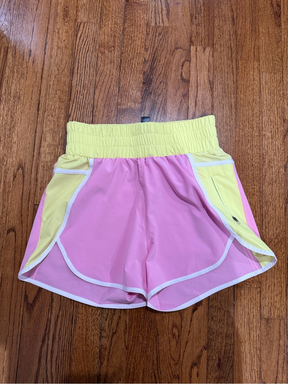 Beach Riot Cliff Shorts. Pink & Yellow, Athletic, Lounge, Pool